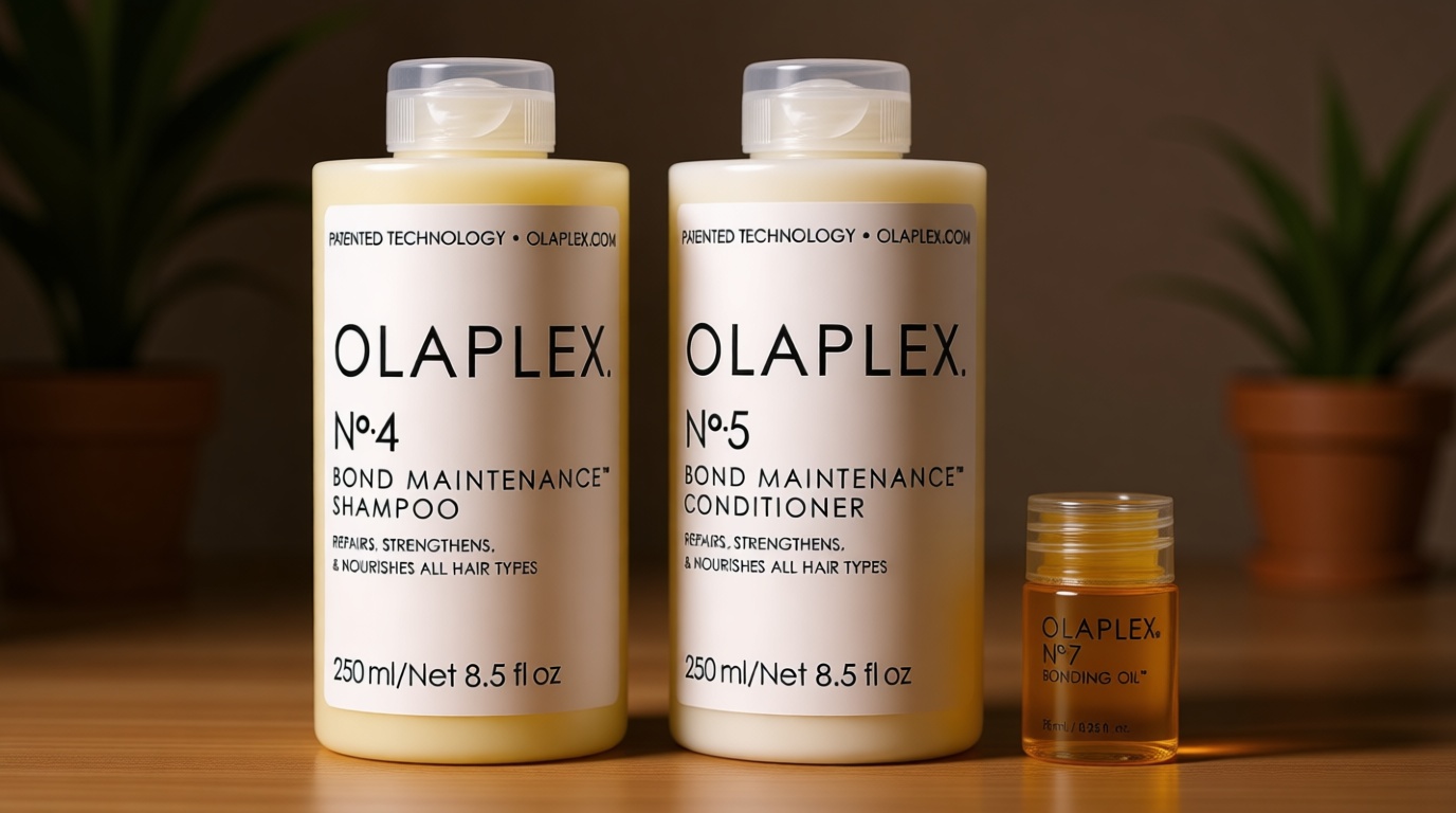 Olaplex Wash and Shine Hair Kit: No. 4, 5, 7, Shampoo & Conditioner Set | Cleanse, Hydrate, & Control Frizz Up to 72 Hours | Bonding Oil for Shine & Protect | For Coily, Curly, Straight, and Wavy