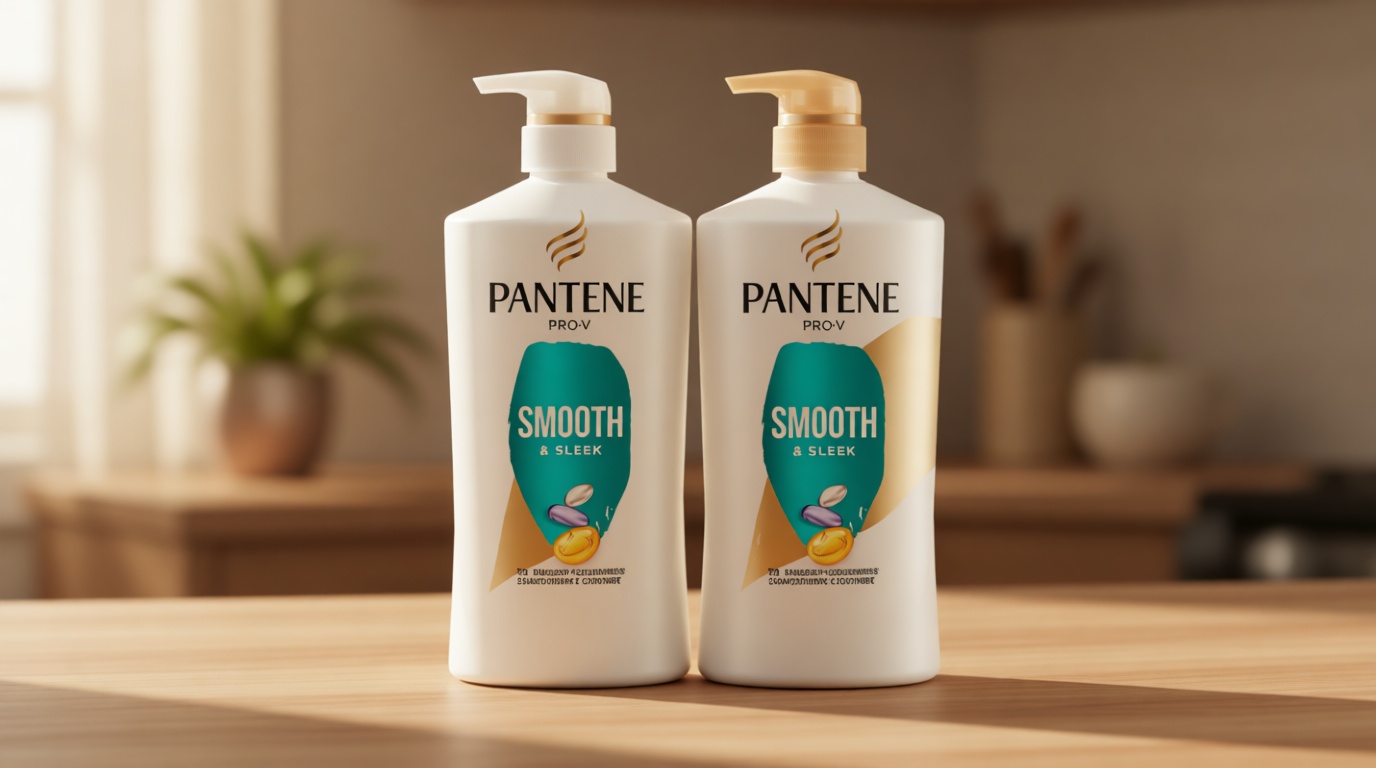 Pantene Shampoo & Conditioner Set, Smooth and Sleek - Frizz Control with Antioxidants, Nourishing for All Hair Types - Curly, Dry, Color-Treated, 52.8 Oz Total + Miracle Rescue Shot (0.5 Oz)