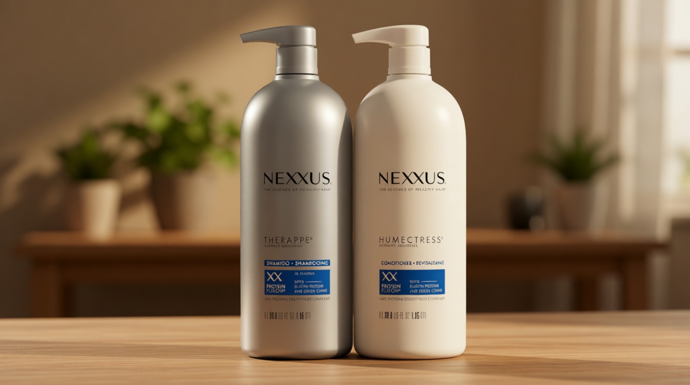Nexxus Shampoo and Conditioner Therappe Humectress 2 Count for Dry Hair Silicone-Free, Moisturizing Caviar Complex and Elastin Protein for thicker and stronger hair 33.8 oz