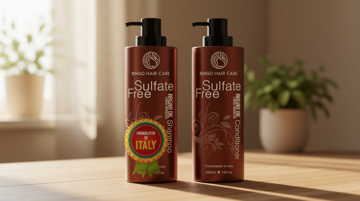 Moroccan Argan Oil Shampoo and Conditioner Set - Sulfate Free, Anti Frizz Hydrating Care for Women - Deep Moisturizing Treatment for Color, Keratin Treated, Curly, Damaged and Dry Hair