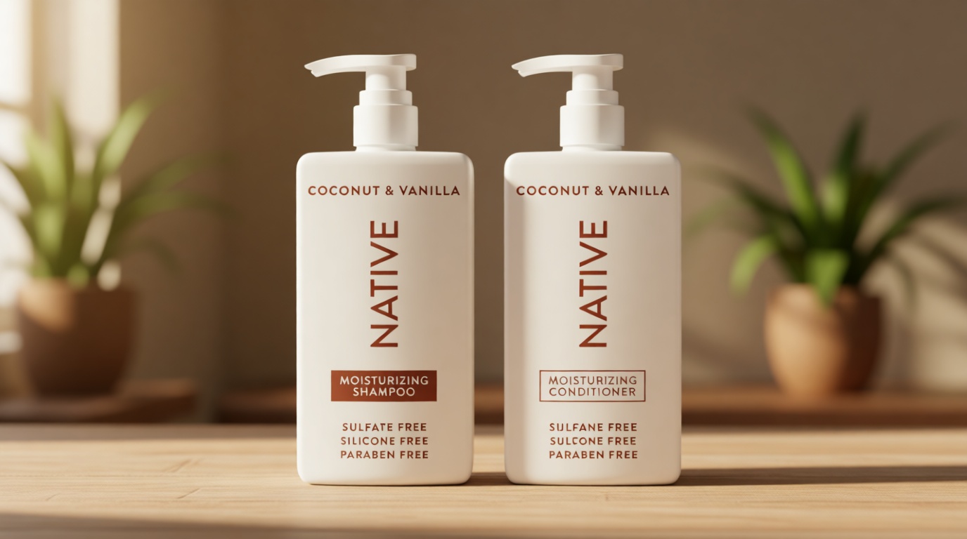 Native Coconut & Vanilla Shampoo and Conditioner Contain Naturally Derived Ingredients | All Hair Types, Color & Treated, Fine to Dry Damaged, Sulfate & Dye Free - 2-Pack