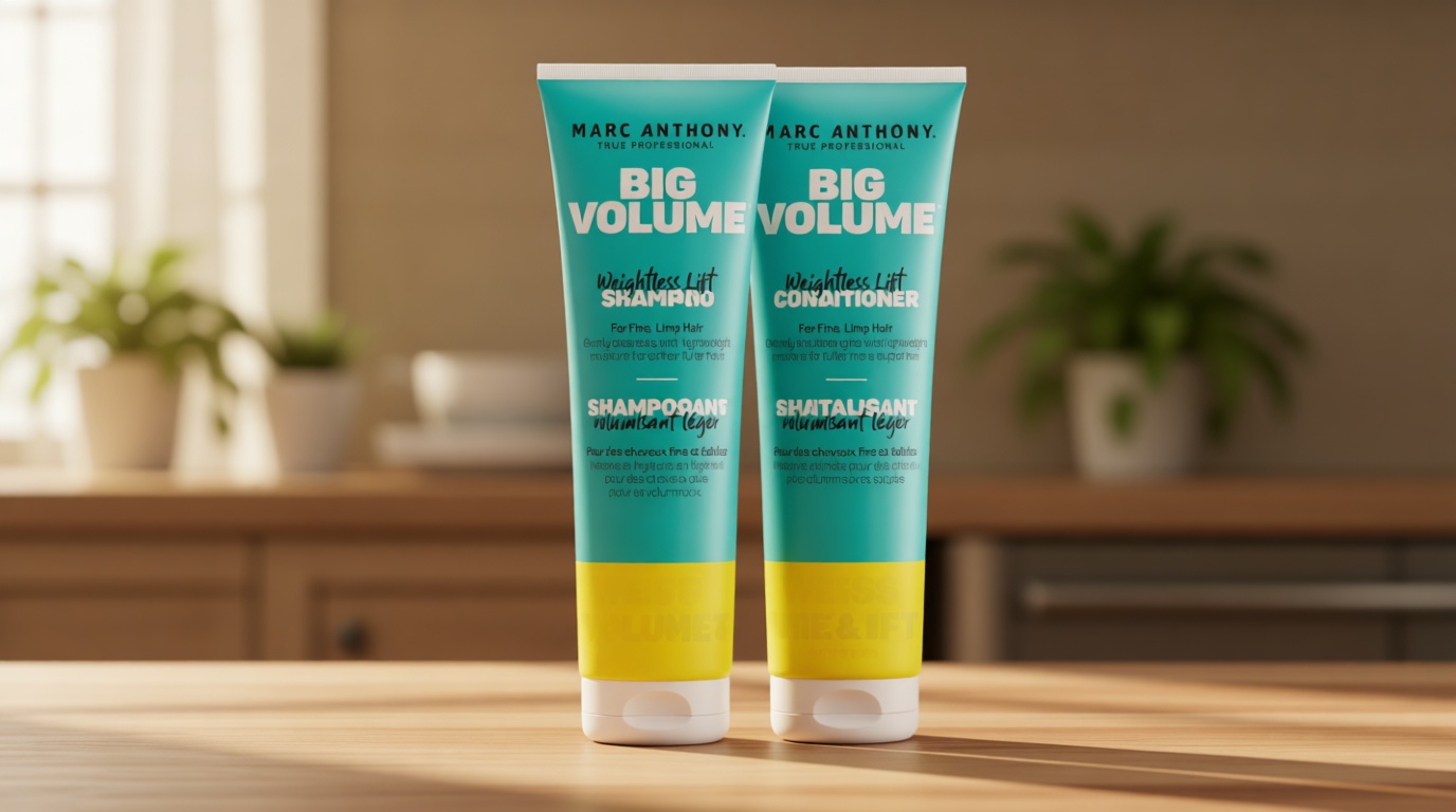 Marc Anthony Big Volume Hair Shampoo & Conditioner Set for Fine, Thin Hair - Lightweight Volumizing Shampoo & Conditioner for Gentle Cleansing - Frizz-Free & Sulfate-Free Hair Care Product