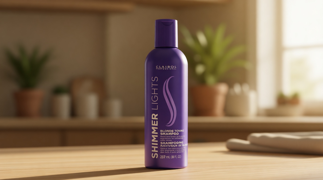 Clairol Professional Shimmer Lights Purple Shampoo| Neutralizes Brass & Yellow Tones | For Blonde, Silver, Gray & Highlighted Hair