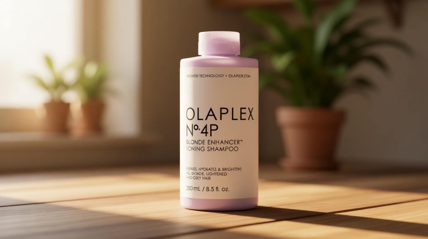 Olaplex Nº.4P Blonde Enhancer Purple Toning Shampoo: Neutralizes Brassiness & Strengthen | Repairs Damages & Hydrates Hair | For Coily, Curly, Straight, and Wavy
