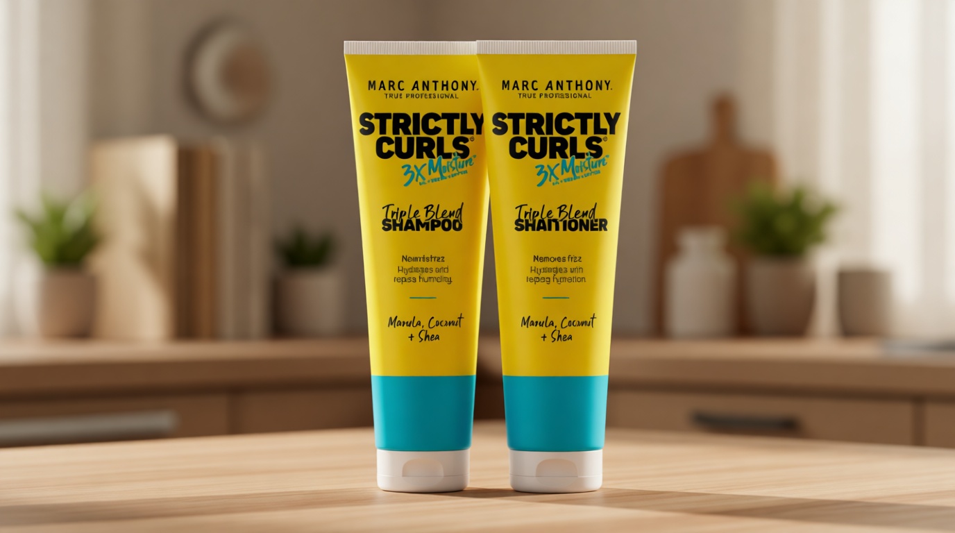 Marc Anthony Shampoo & Conditioner Set for Curly Hair, Strictly Curls - Deep Moisturizing & Hydrating Shampoo & Conditioner for Curl Definition, Added Shine - Hair Products Reduces Frizz