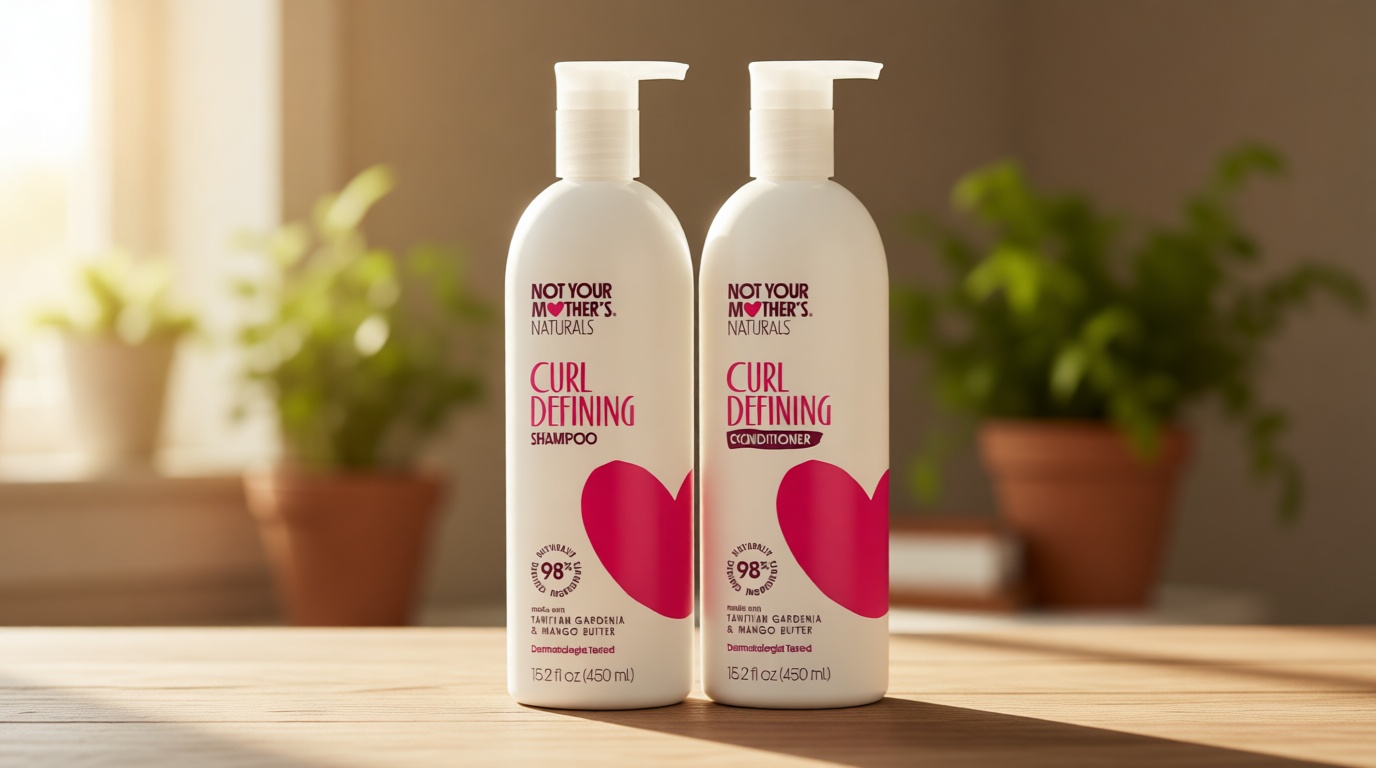 Not Your Mother's Naturals Curl Defining Shampoo and Conditioner Set - (2 Pack) 15.2 fl oz - Shampoo and Conditioner for Women with All Curl Types - Made with 98% Naturally Derived Ingredients