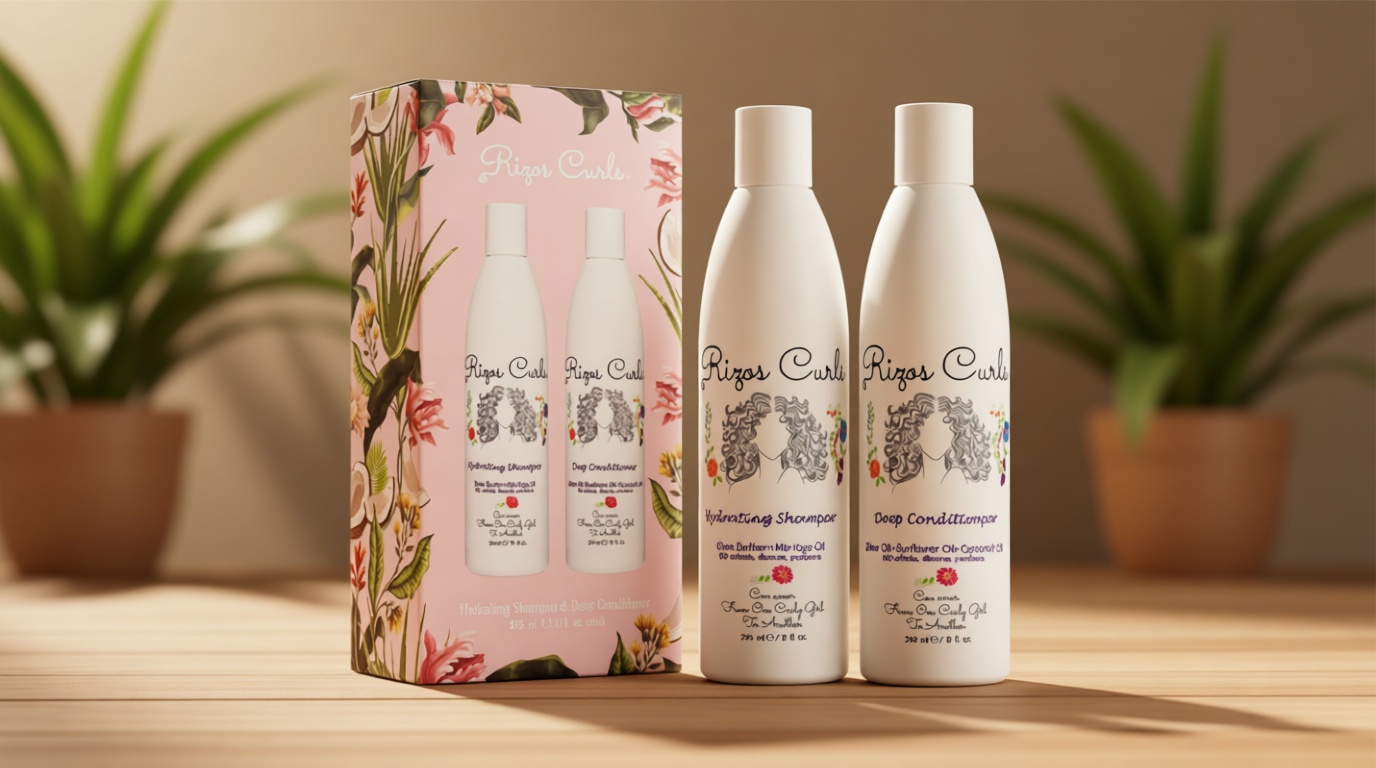 Rizos Curls Wash Day Bundle – Hydrating Shampoo & Deep Conditioner Set with Shea Butter for Every Curl Pattern 1a-4c – Gently Cleanses, Moisturizes, Softens & Adds Shine – Sulfate & Paraben Free