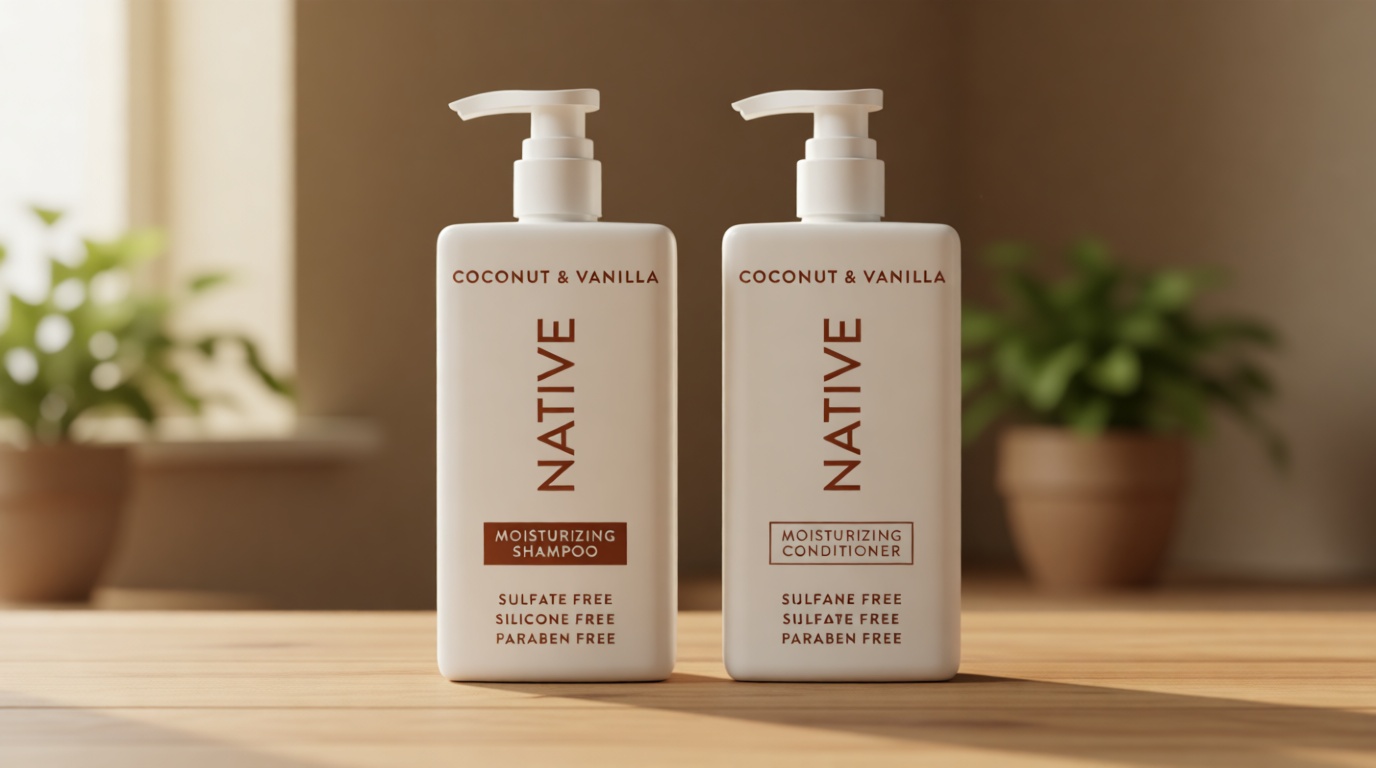 Native Coconut & Vanilla Shampoo and Conditioner Contain Naturally Derived Ingredients | All Hair Types, Color & Treated, Fine to Dry Damaged, Sulfate & Dye Free - 2-Pack