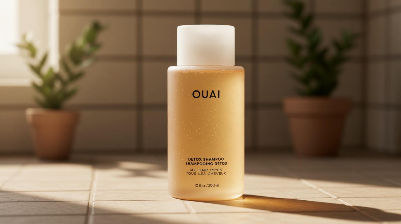 OUAI Detox Shampoo - Clarifying Shampoo for Build Up, Dirt, Oil, Product and Hard Water - Apple Cider Vinegar & Keratin for Clean, Refreshed Hair - Sulfate-Free Hair Care (10 oz)