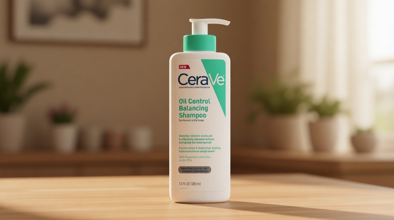 CeraVe Oil Control Balancing Shampoo, Clarifying Shampoo With Ceramides & Hyaluronic Acid, Removes Oil and Leaves Hair Feeling Hydrated, For All Hair & Scalp Types, Sulfate Free & Color Safe, 12 oz [Amazon-developed Certification] Compact by Design
