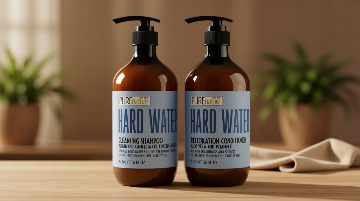 Hard Water Shampoo and Conditioner Set - Sulfate Free and Paraben Free Chelating Action - Moisturizing Professional Formula for Women and Men - Hydrating Swim Safe Formula - 16 Fl Oz (Set of 2)