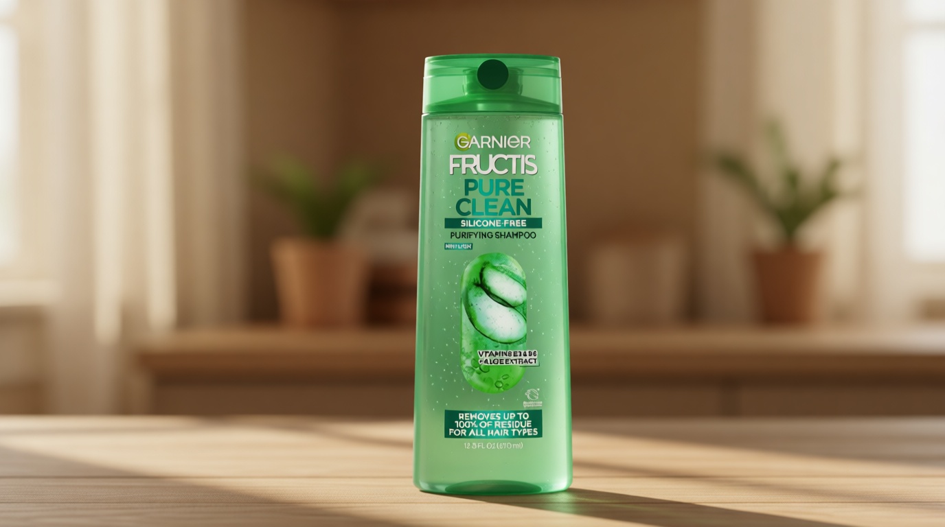 Garnier Fructis Pure Clean Purifying Shampoo, Silicone-Free, 12.5 Fl Oz, 1 Count (Packaging May Vary) Cradle to Cradle Certified