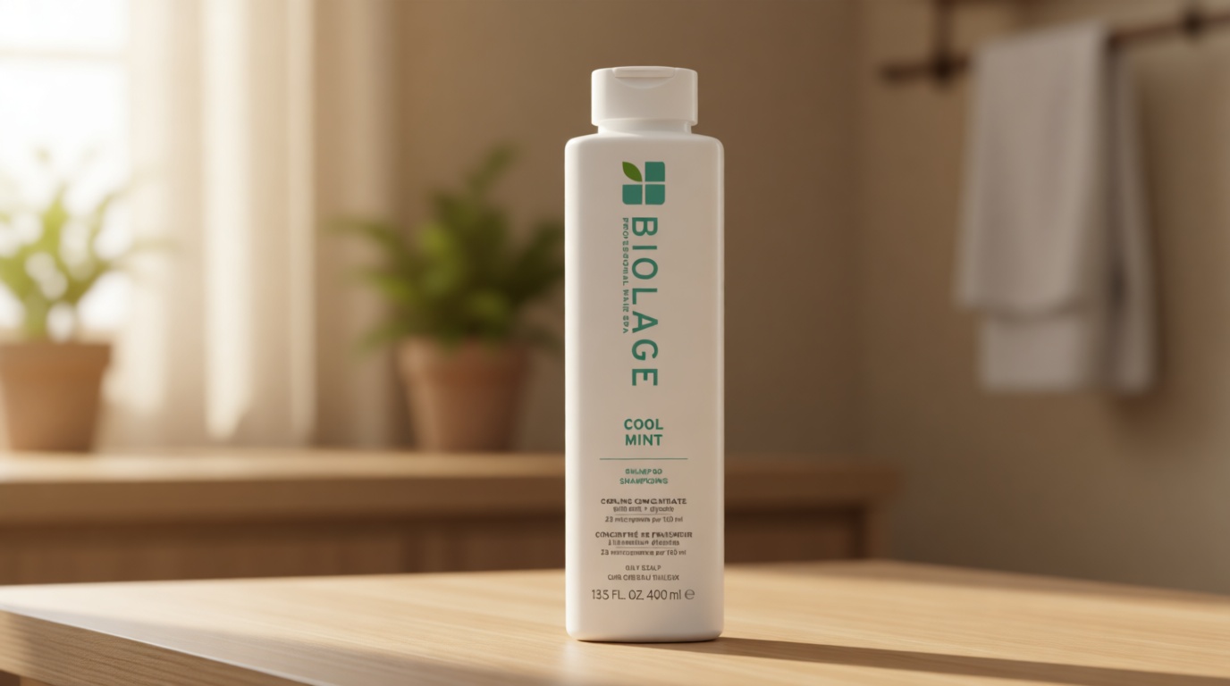 Biolage Cool Mint Shampoo - Balancing Shampoo for Oily Scalp, Gently Cleanses, Refreshes & Helps Balance, Mint & Glycerin, Vegan & Paraben-Free