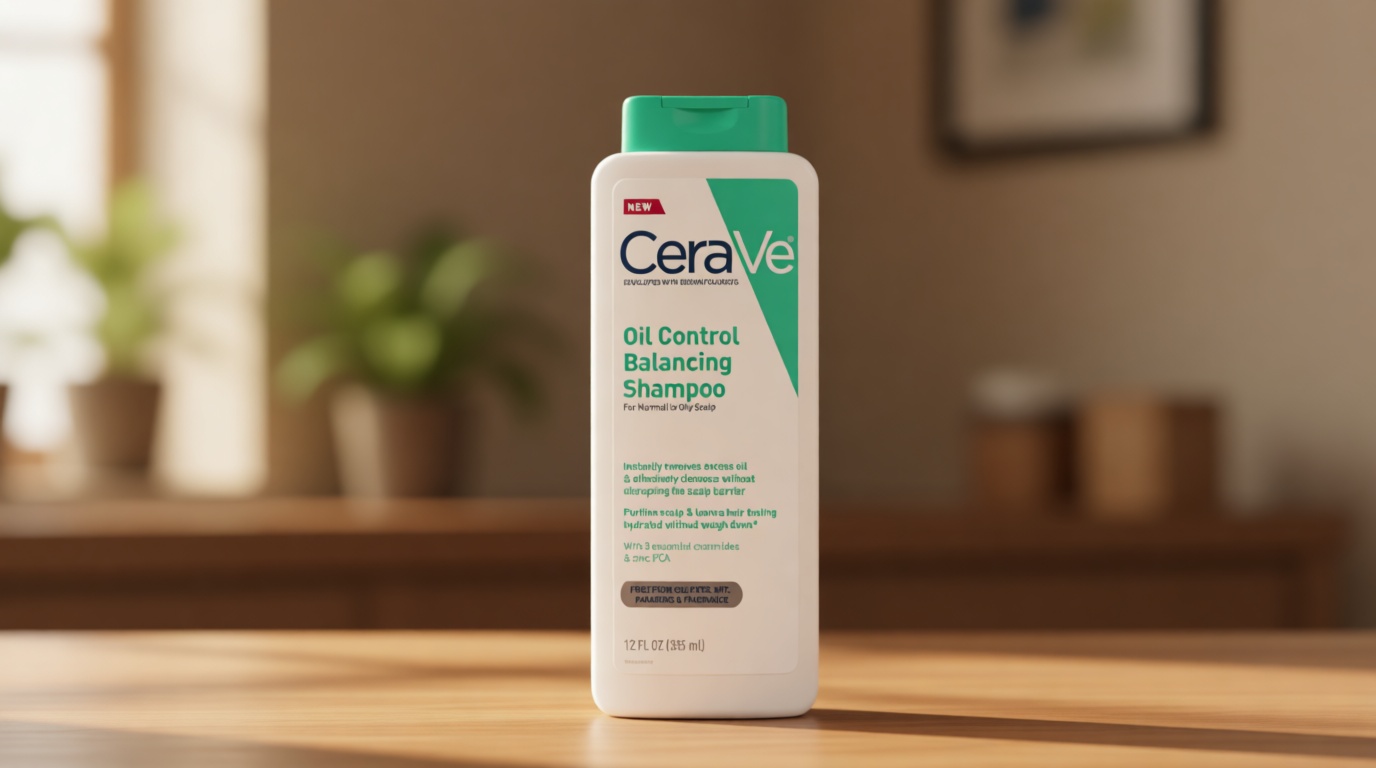 CeraVe Oil Control Balancing Shampoo, Clarifying Shampoo With Ceramides & Hyaluronic Acid, Removes Oil and Leaves Hair Feeling Hydrated, For All Hair & Scalp Types, Sulfate Free & Color Safe, 12 oz [Amazon-developed Certification] Compact by Design