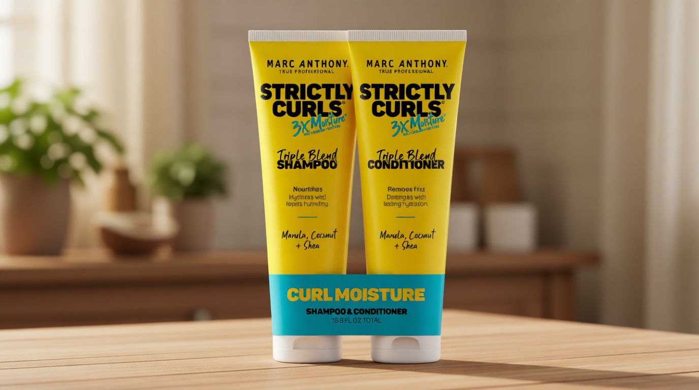Marc Anthony Shampoo & Conditioner Set for Curly Hair, Strictly Curls - Deep Moisturizing & Hydrating Shampoo & Conditioner for Curl Definition, Added Shine - Hair Products Reduces Frizz