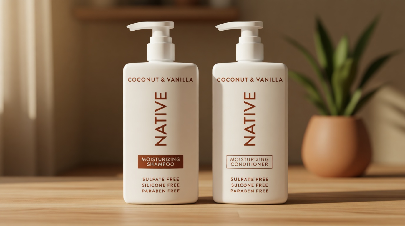 Native Coconut & Vanilla Shampoo and Conditioner Contain Naturally Derived Ingredients | All Hair Types, Color & Treated, Fine to Dry Damaged, Sulfate & Dye Free - 2-Pack