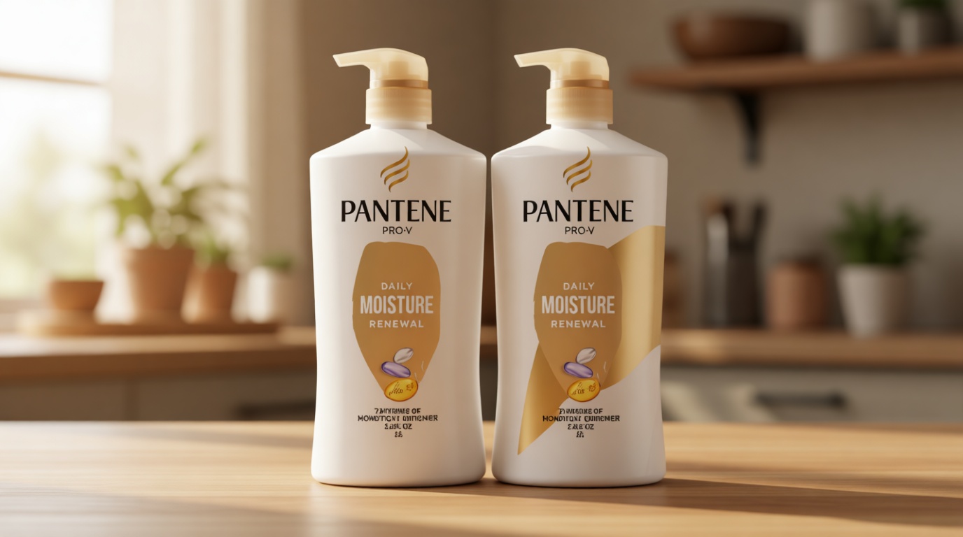Pantene Shampoo & Conditioner Set, Daily Moisture Renewal - Pro-V Nutrients for Dry, Color-Treated, Straight to Curly Hair, 72-Hour Hydration & Softness, 52.8 Oz Total + Miracle Rescue Shot (0.5 Oz)