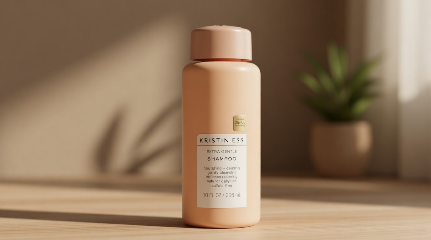 Kristin Ess Hair Extra Gentle Shampoo for Sensitive Skin + Scalp, Moisturizing + Hydrating Shampoo for Dry Hair, Vegan, Color Safe + Keratin Safe, 10 fl oz