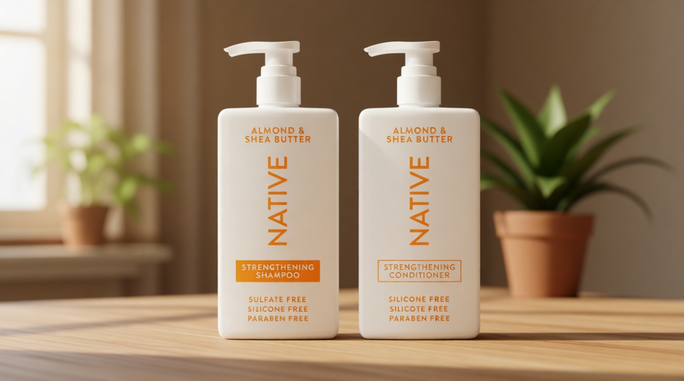 Native Shampoo and Conditioner Contain Naturally Derived Ingredients| All Hair Type Color & Treated, Fine to Dry Damaged, Sulfate & Dye Free - Almond & Shea Butter, 16.5 fl oz each (2 pack)