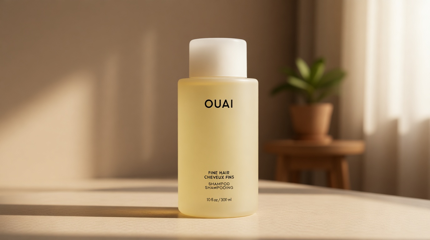 OUAI Fine Hair Shampoo - Biotin Thickening Shampoo for Flat, Thin Hair - Volumizing & Strengthening Keratin & Chia Seed Oil for Women & Men - Lightweight, Color-Safe, Sulfate Free, 10 Oz