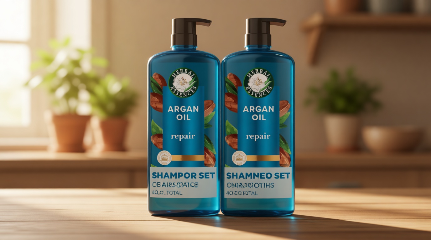 Herbal Essences Argan Oil Repair Shampoo & Conditioner Set, Moisturizes & Smoothes, Paraben-Free, Color-Safe, pH-Balanced, Citrus Scent, 20.2 Fl Oz, 2-Pack