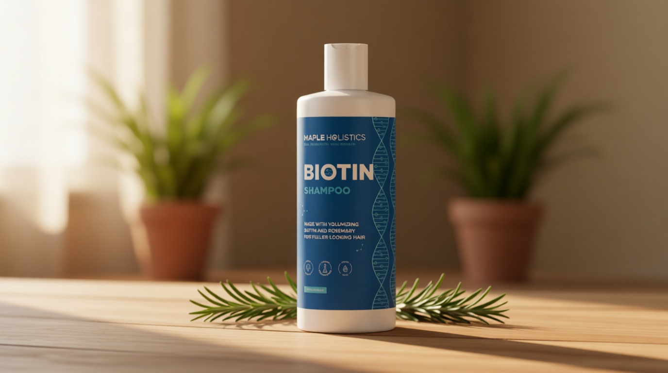 Rosemary and Biotin Shampoo for Thinning Hair - Vegan Volumizing Shampoo for Fine Hair with B Vitamins Argan Oil & Tea Tree Essential Oil - Paraben Silicone and Sulfate Free Vegan Formula (8 Fl Oz)