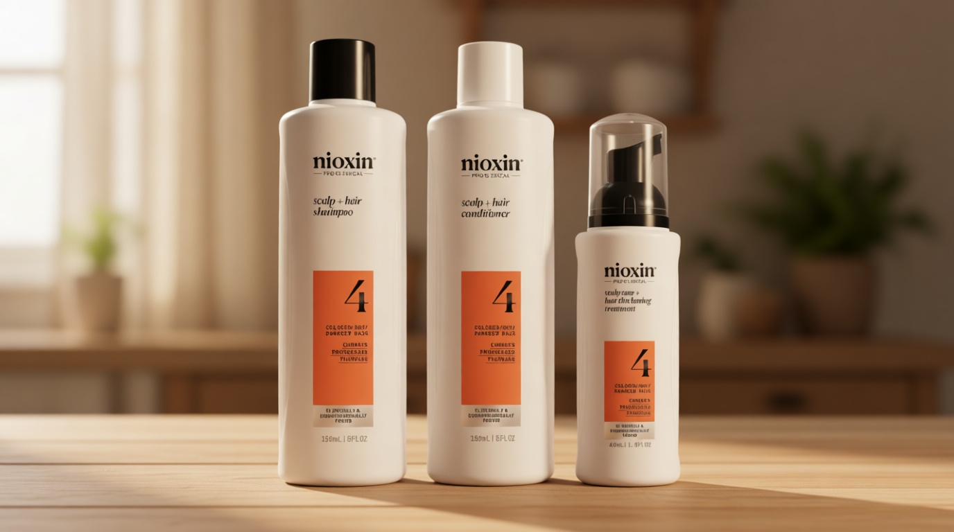 NIOXIN Scalp + Hair Thickening System Kits | For Natural, Colored, & Damaged Hair with Light to Progressed Thinning | Strengthen & Boost Hair Density with Niacinamide & Biotin | 1 Month Supply