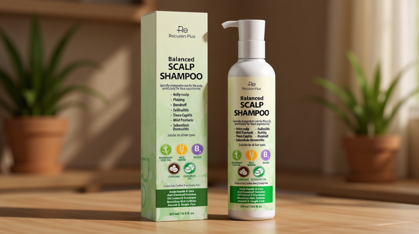 Antifungal Shampoo for Folliculitis and Seborrheic Dermatitis: Scalp Psoriasis Treatment, Dandruff & Itchy Scalp Relief with Salicylic Acid, Piroctone Olamine, Rosemary & Coconut Oil 8.8 fl.oz