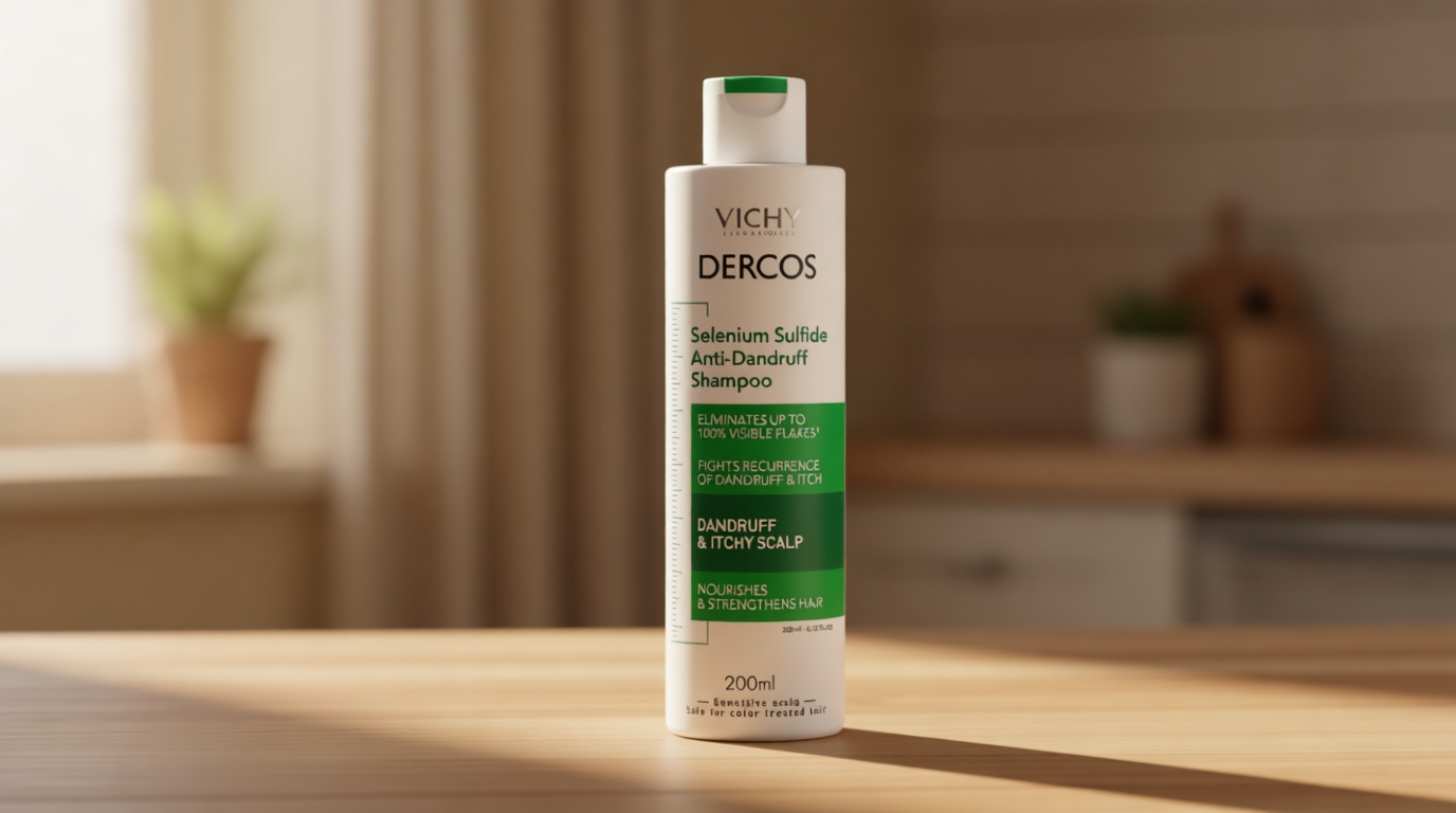 VICHY Dercos Dandruff Shampoo, Antifungal Dry Scalp Treatment & Itchy Scalp Relief, Prescription Strength Selenium Sulfide Comparable to 2% Ketoconazole, For Mild to Severe Dandruff & Flaky Scalps