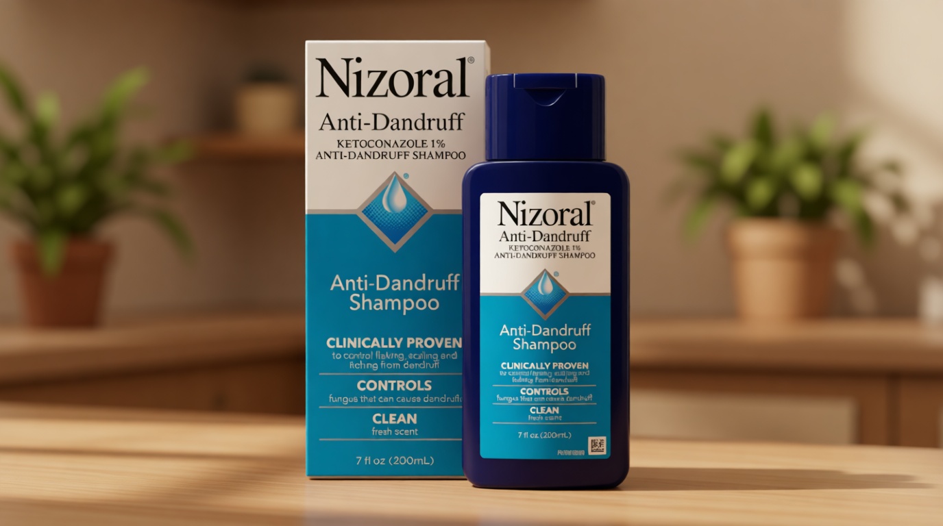 Nizoral Anti-Dandruff Shampoo with 1% Ketoconazole, Fresh Scent, 7 Fl Oz