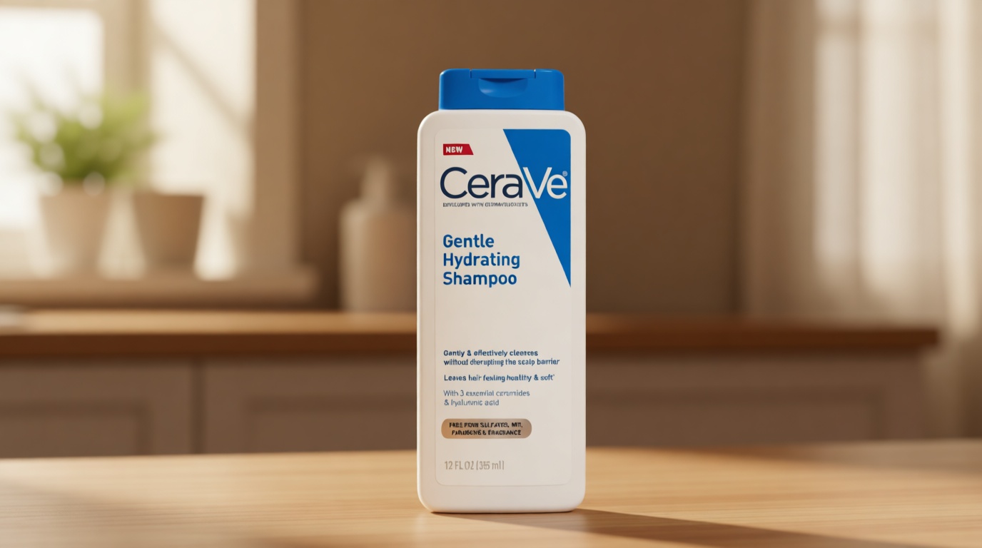 CeraVe Gentle Hydrating Shampoo, With Ceramides, Niacinamide & Hyaluronic Acid For Soft, Healthy Looking Hair & Scalp, Sulfate Free & Color Safe Shampoo, For All Hair Types, 12 Oz