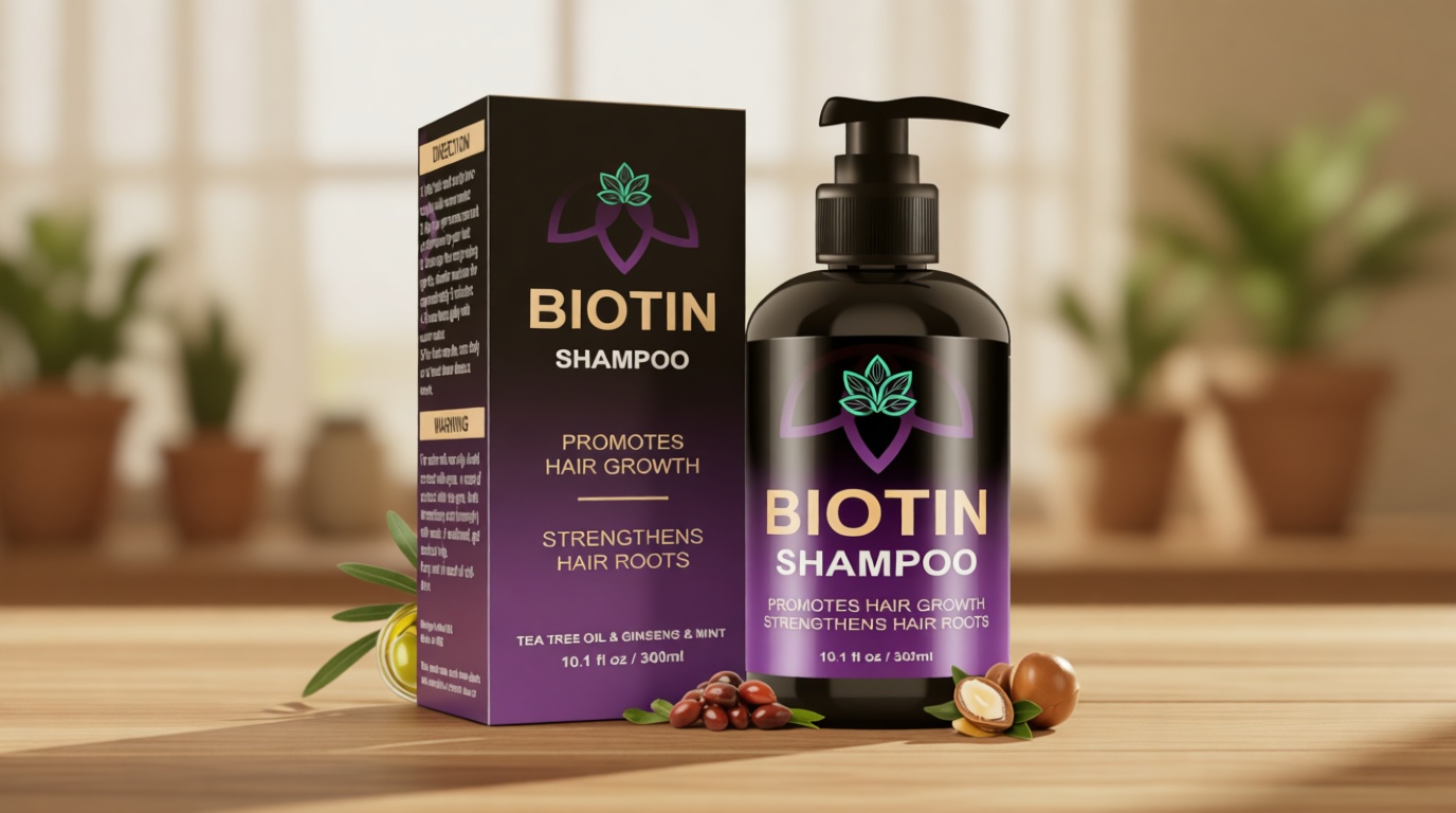 Biotin Hair Growth & Thickening Shampoo with Root Activator, Hair Loss Shampoo for Men And Women, Strengthen Roots, Control Oil & Thicken Thin Hair, Sulfate-Free, for All Hair Types, 10.1 Fl Oz-Fresh