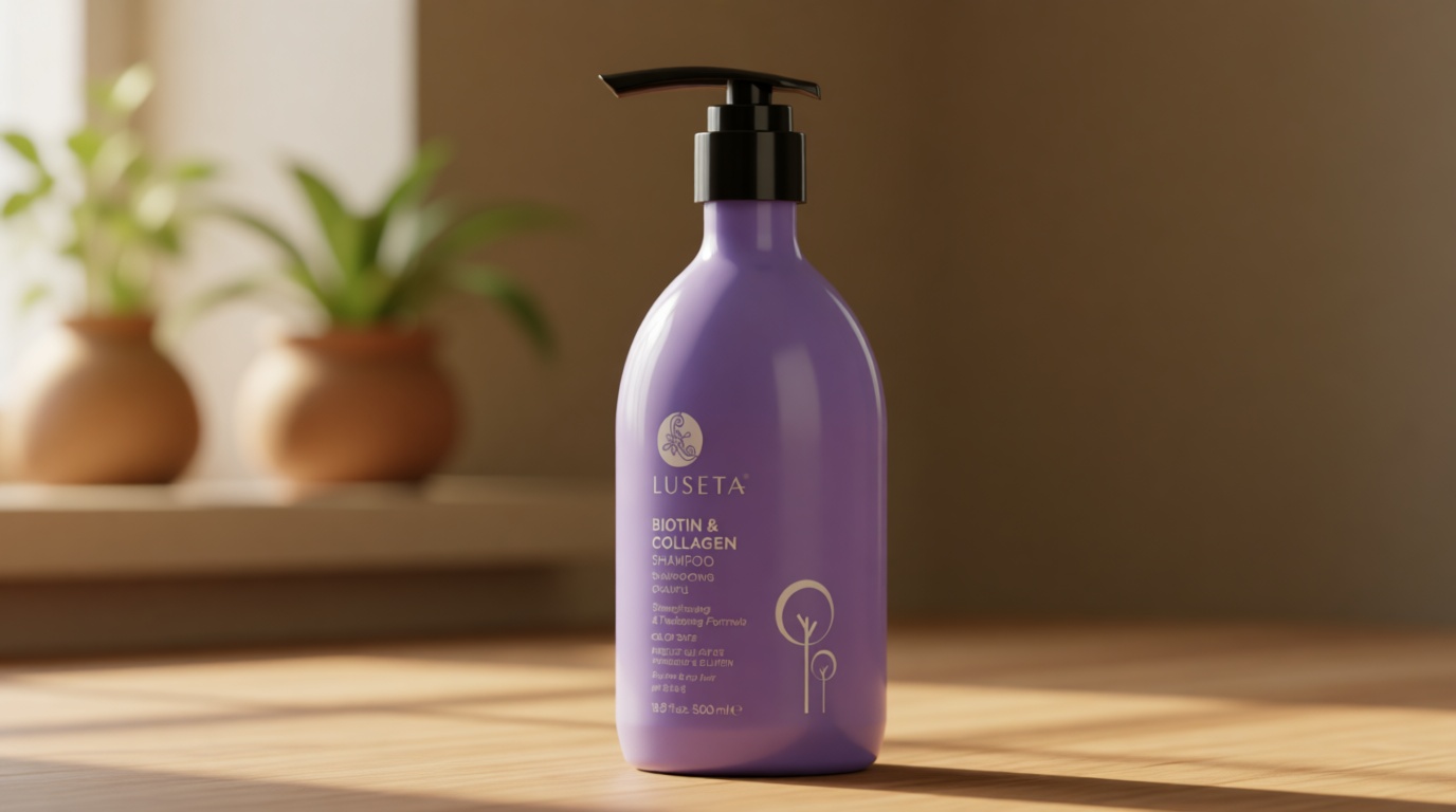 Luseta Biotin and Collagen Hair Growth Shampoo - 16.9oz, Hair Loss & Thickening Shampoo for Men & Women, Vitamin B7 & Argan Oil, Sulfate & Paraben Free