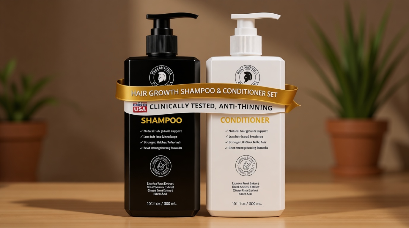 Hair Growth Shampoo and Conditioner Set: Sulfate Free Hair Growth Root Activator Thickening Shampoo for Hair Loss and Thinning Hair - Hair Loss RegrowthTreatments for Women Men