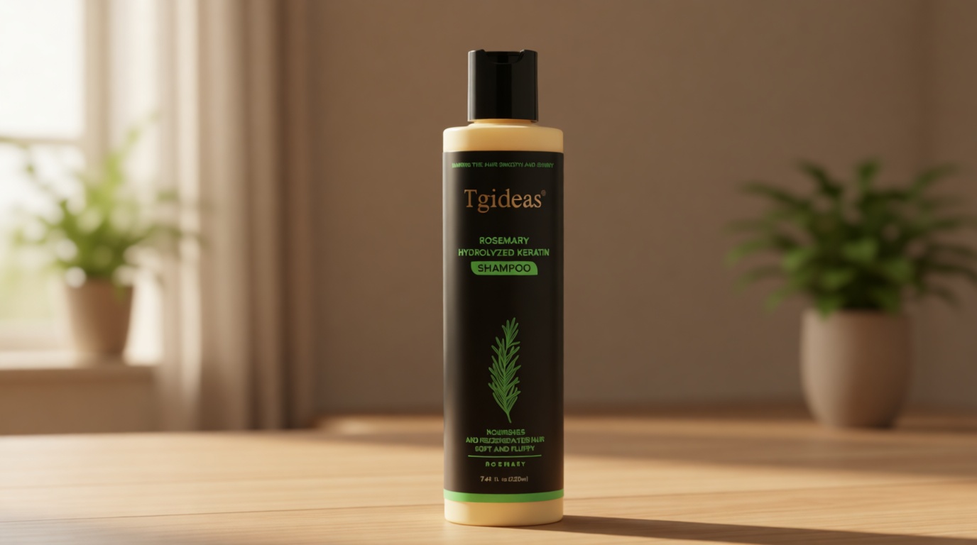 Tgideas Organic Rosemary Hair Growth Shampoo for Women and Men-Natural Thickening & Strengthening Shampoo with Hydrolyzed Keratin for Thinning Hair & Hair Loss 7.4 fl.oz