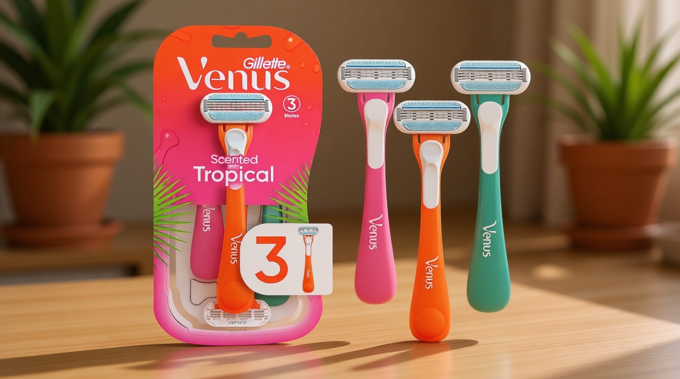 Gillette Venus Tropical Women's Disposable Razor, 3 Count