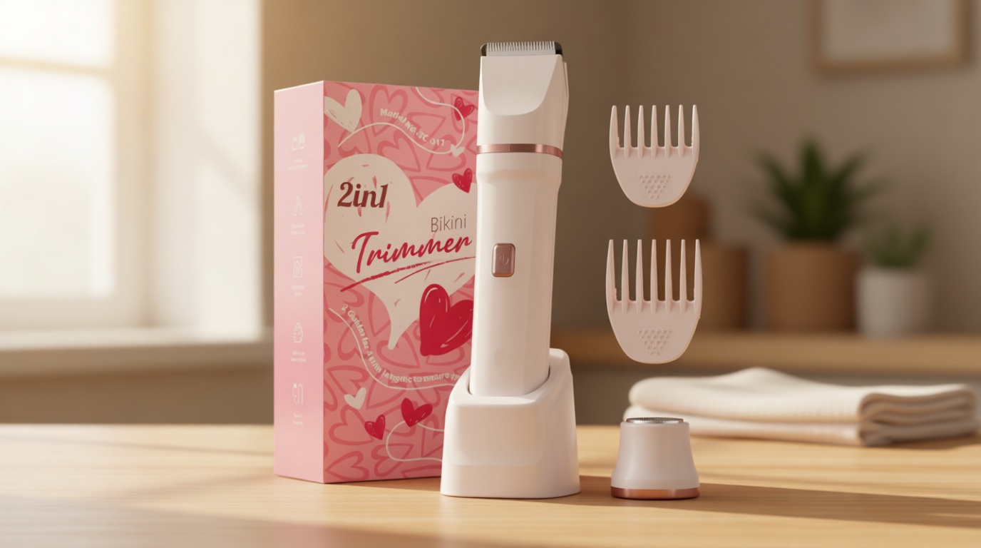 Risina Bikini Trimmer for Women - Painless Electric Razors for Silk Skin,Cordless Body Shaver with Ceramic Blade, Replaceable Lady Razor, IPX7 Waterproof & Easy Cleaning, Birthday Gifts for Beauty