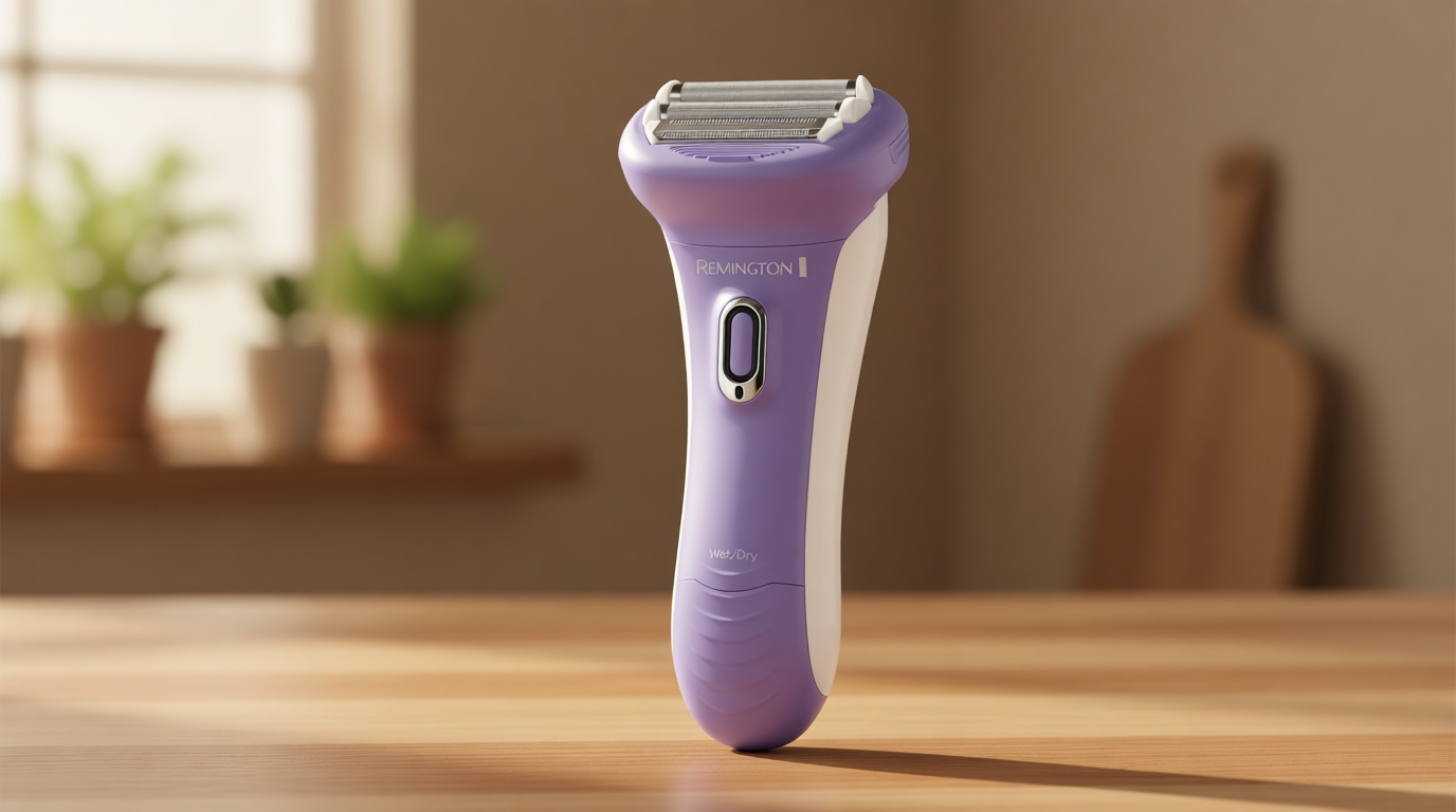 Remington Smooth & Silky Electric Shaver for Women, 4-Blade Smooth Glide Foil Shaver and Bikini Trimmer with Almond Oil Strip, Shave Wet or Dry