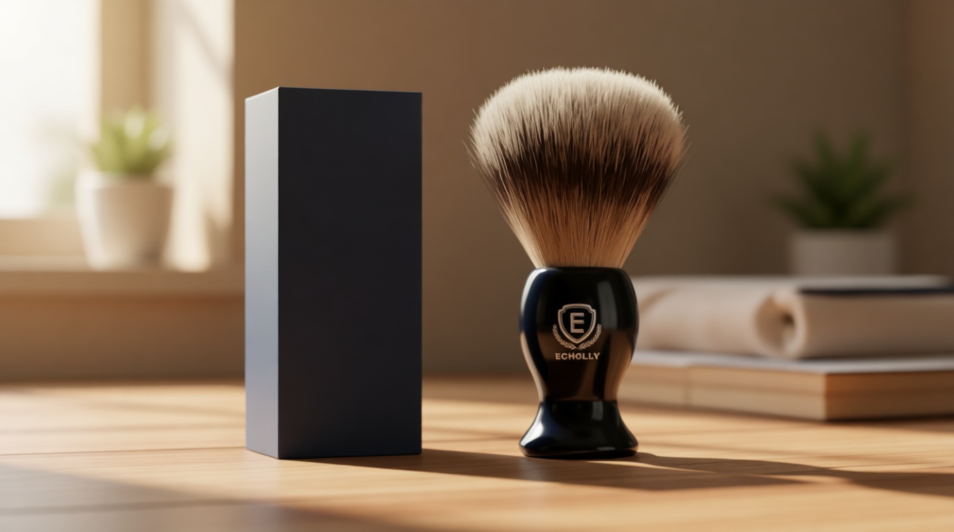 Luxury Shaving Brushes For Men by Echolly-Super Strong NO Shedding Bristle Shave Brushes for Men-Smooth Acrylic Handle Legacy Shave Brush-Rich and Fast Lather Shaving Cream Brush Gifts for Fathers Day