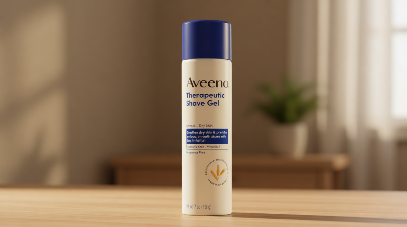 Aveeno Therapeutic Shave Gel with Oat and Vitamin E to Help Prevent Nicks and Cuts, Soothes Dry Skin and Provides a Close, Smooth Shave with Less Irritation, Fragrance-Free, 7 oz