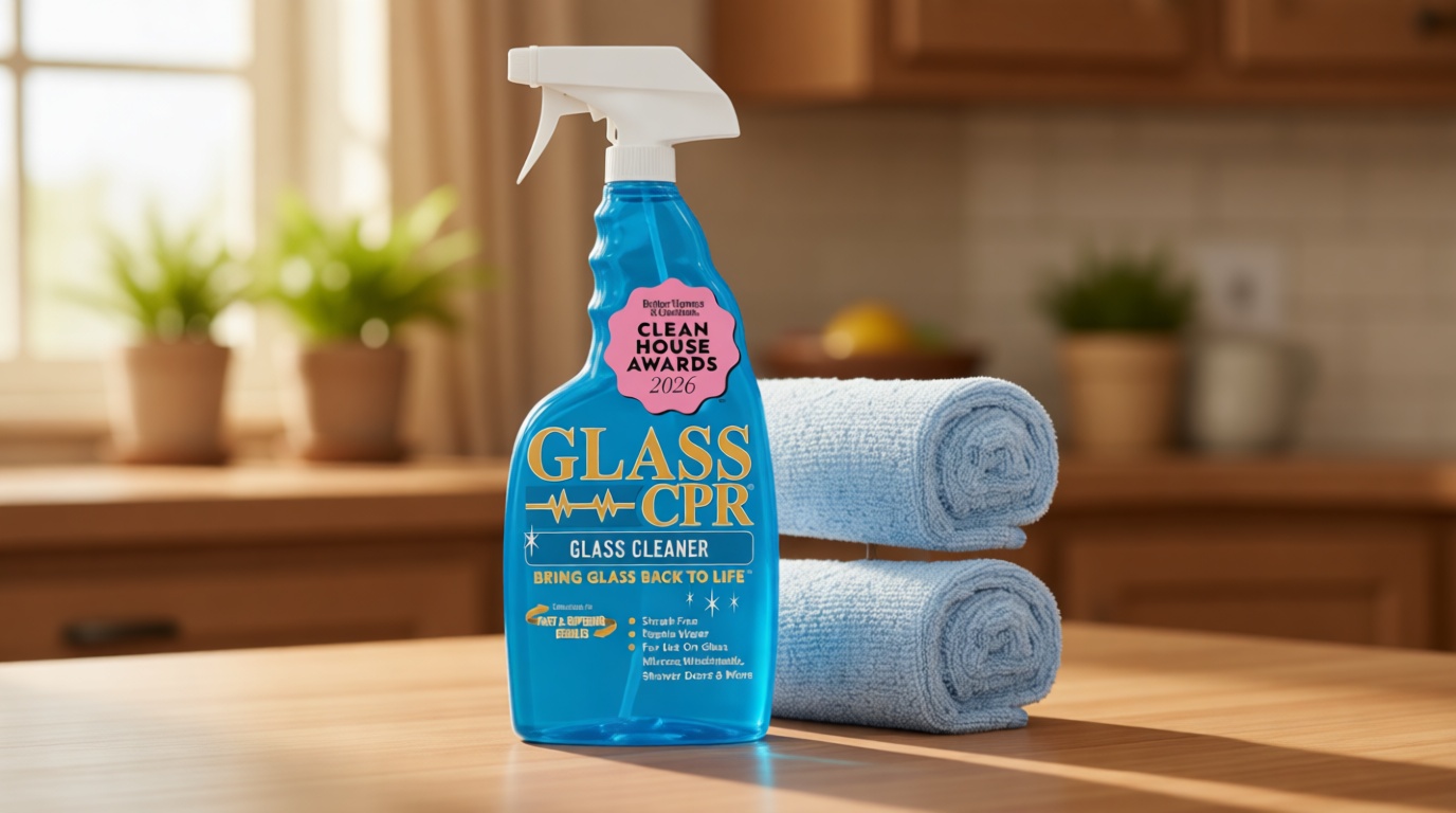 Glass CPR 2-in-1 Glass Cleaner & Water Repellent (22oz) + 2 Microfiber Applicator Towels | Deep Cleaning for Glass, Mirrors, Windows, Windshields, Shower Doors