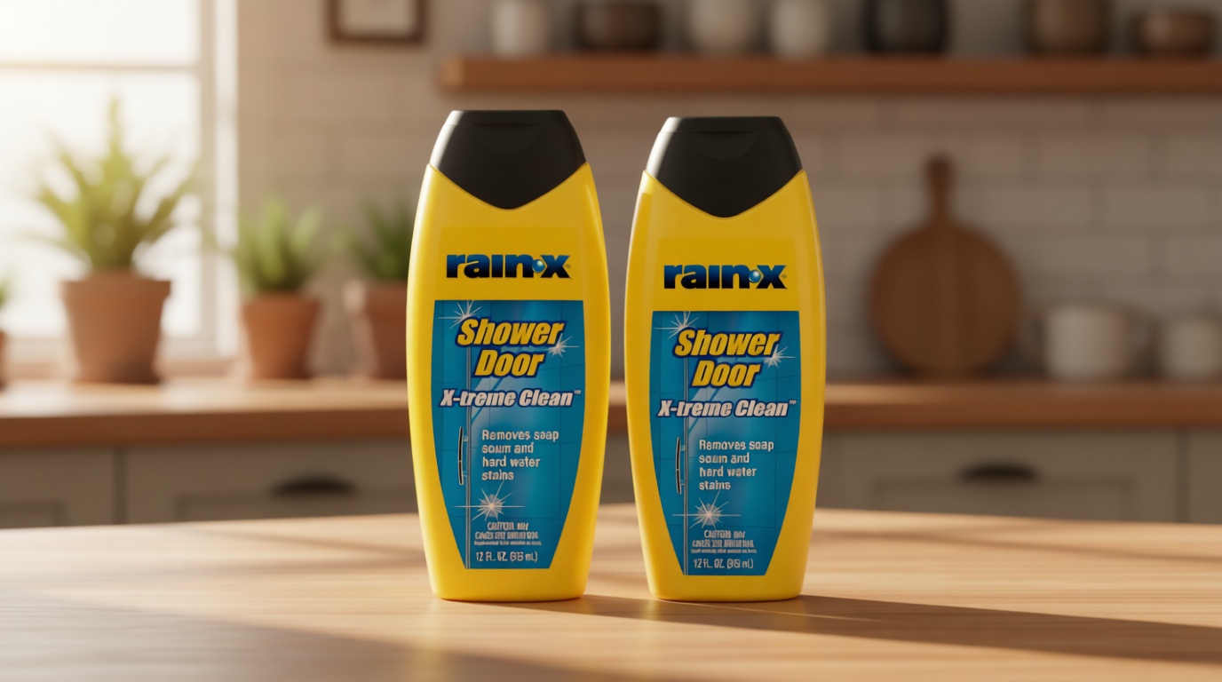 Rain-X 630544 X-Treme Clean Shower Door Cleaner, 12 Fl. Oz, Formulated To Glass Doors - Removes Soap Scum, Dirt, Hard Water Build-up, Calcium, Lime & Rust Stains (Pack of 2)