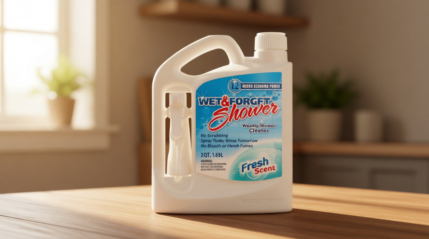 Wet & Forget Shower Cleaner Spray Multi-Surface Weekly Application Requires No Scrubbing, Bleach-Free Formula, Ready to Use, Fresh Scent, 3 Months of Cleaning, 64 Fluid Ounces, 1 Pack