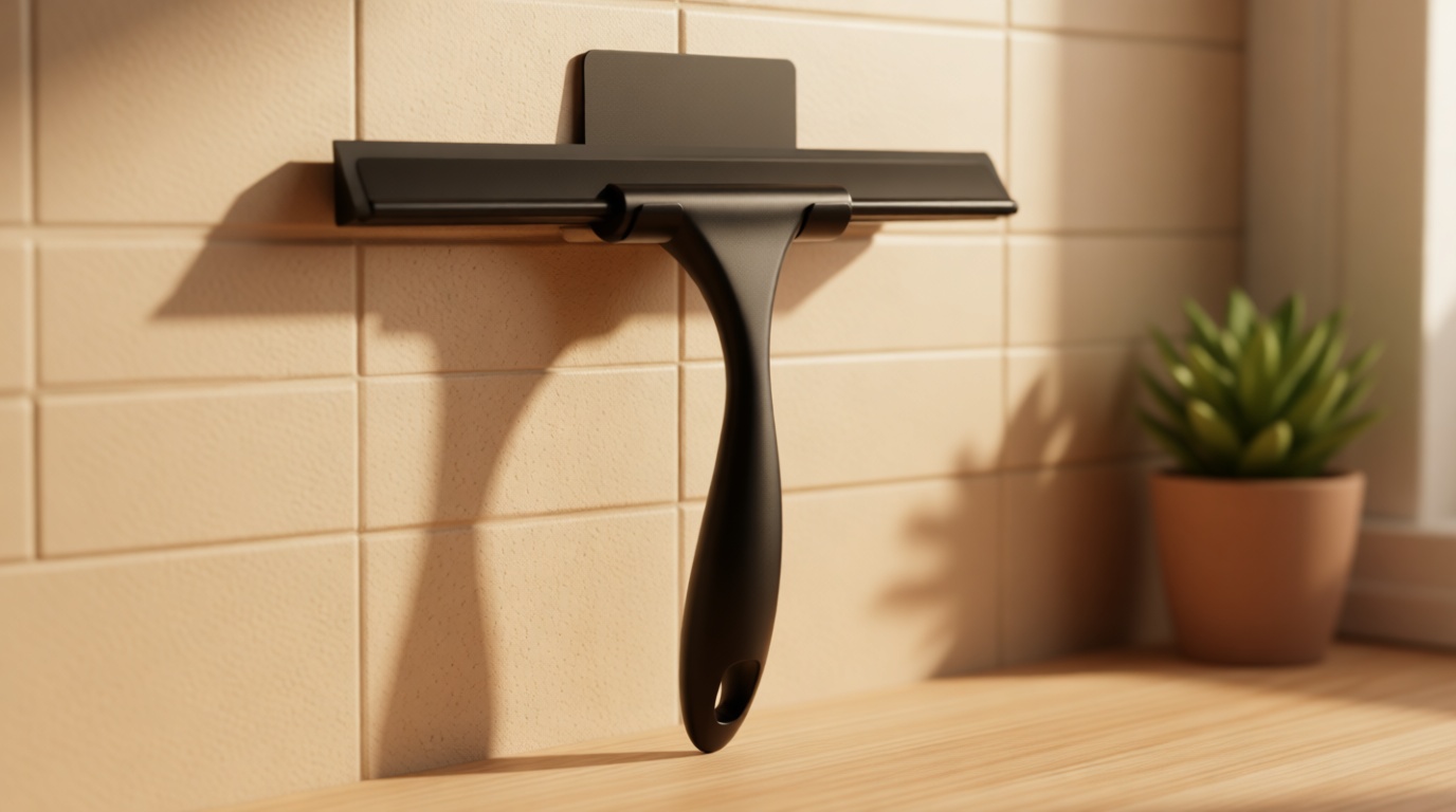 SetSail Squeegee for Shower Glass Door Stainless Steel Shower Squeegee for Glass Doors All-Purpose Window Squeegee for Tile Shower Walls, Sink, Mirror, Bathroom, Car Window Cleaning 10 Inches