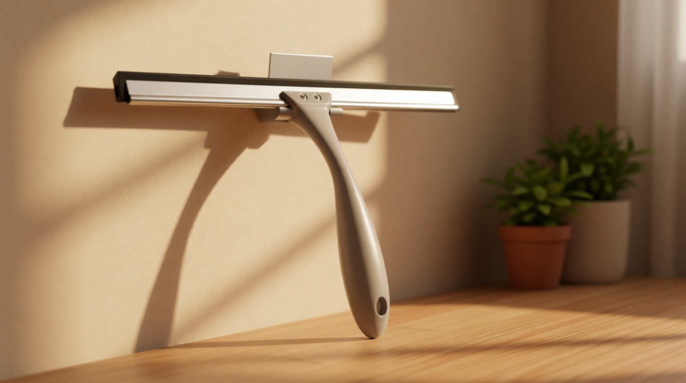 AmazerBath Squeegee for Shower Glass Door, All-Purpose Squeegee with Hook for Shower Doors, Windows, Mirrors, Tiles and Car Glass, 10 Inches