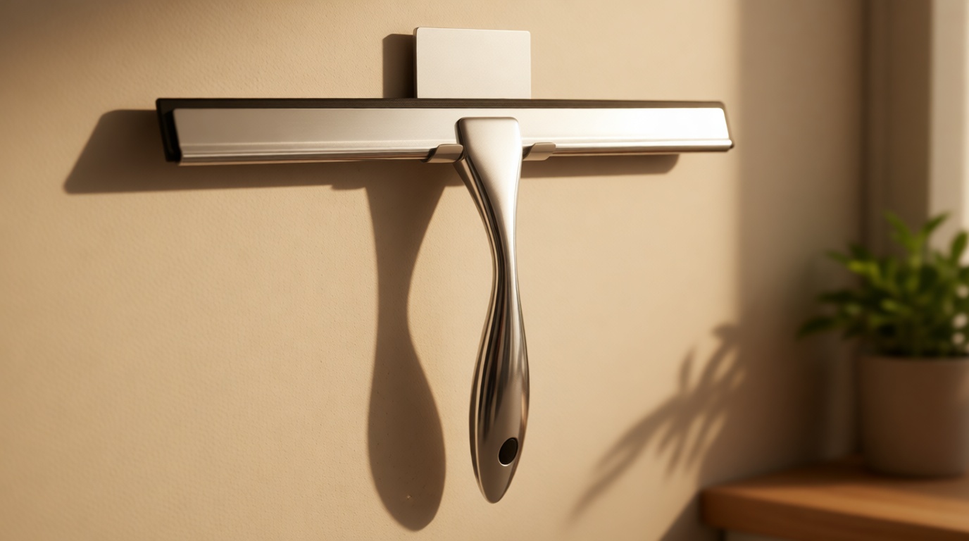 Hiware All-Purpose Shower Squeegee for Shower Doors, Bathroom, Window and Car Glass - Stainless Steel, 10 Inches