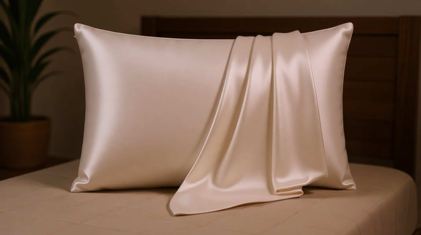 Silk Pillowcase for Hair and Skin, Mulberry Silk Pillow Cases Standard Size, Anti Acne Cooling Sleep Both Sides Natural Silk Satin Pillow Case Covers with Hidden Zipper, Gifts for Women Men, White