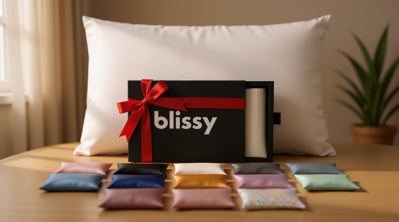 Blissy Silk Pillowcase - 100% Pure Mulberry Silk - 22 Momme 6A High-Grade Fibers - Silk Pillow Cover for Hair & Skin - Regular, Queen & King (Blissy White, Standard)