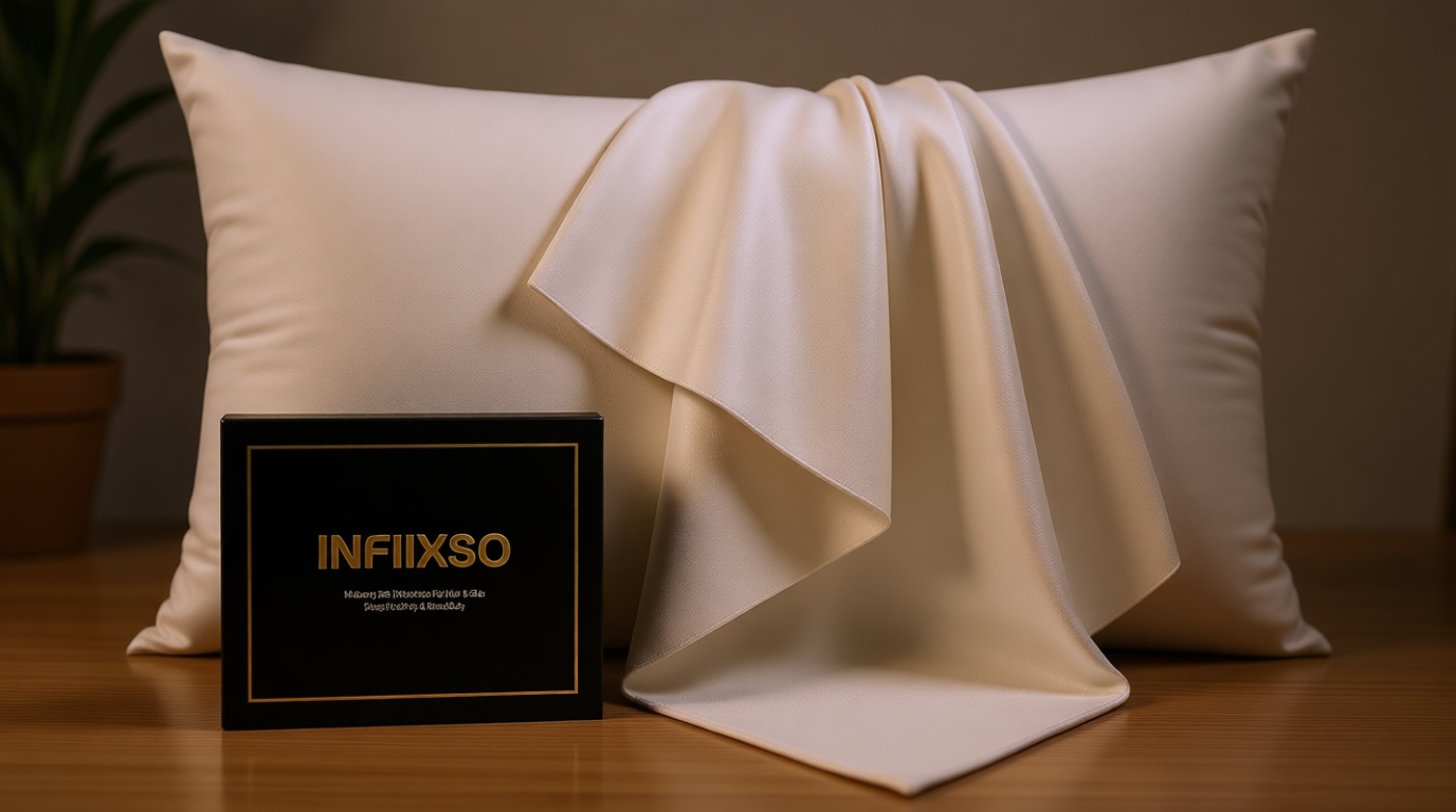 INFIIXSO Mulberry Silk Pillowcase for Hair and Skin, Silk Pillow Cases Standard Size with Hidden Zipper 20x26 Inches, Ultra Smooth and Soft Cooling Pillow Cases for Hot Sleepers(Light Grey, 1 Pack) OEKO-TEX STANDARD 100