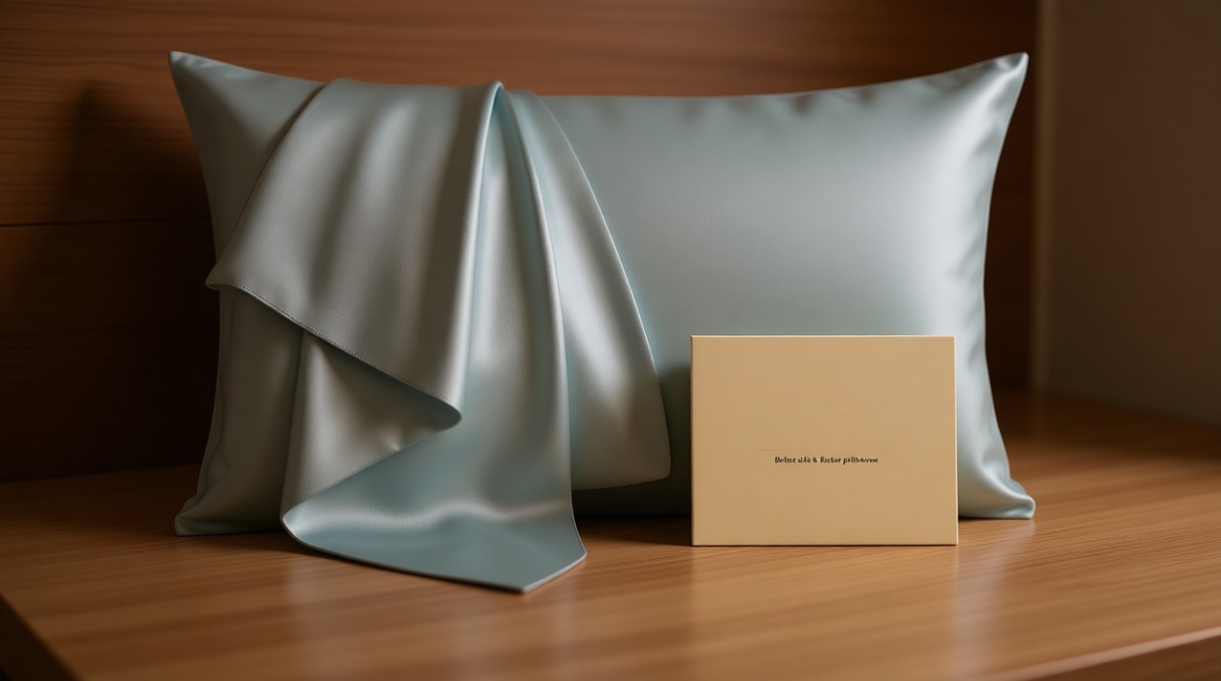 Mulberry Silk Pillowcase for Hair and Skin Standard Size 20"X 26" Pillow Case with Hidden Zipper Soft Breathable Smooth Cooling Silk Pillow Covers for Sleeping (Haze Blue,Standard,1Pcs)